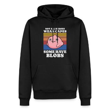 Blobfisch Spruch - Männer Premium Bio Hoodie - Schwarz - Vorne - Nico (187cm)