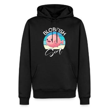 Blobfish Fille Blobfisch - Sweat à capuche Premium bio Homme - noir - Devant - Nico (187cm)