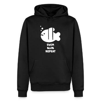 Blobfisch Sprüche Fische - Männer Premium Bio Hoodie - Schwarz - Vorne - Nico (187cm)