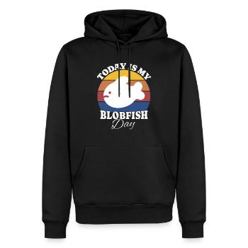 Blobfisch Blobfish - Männer Premium Bio Hoodie - Schwarz - Vorne - Nico (187cm)