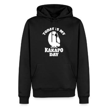Nachtpapagei Kakapo - Männer Premium Bio Hoodie - Schwarz - Vorne - Nico (187cm)