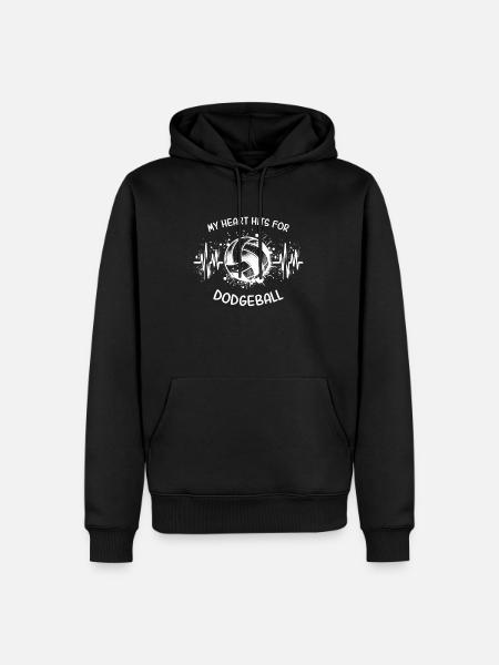 Dodgeball ECG - Men’s Premium Organic Hoodie - black