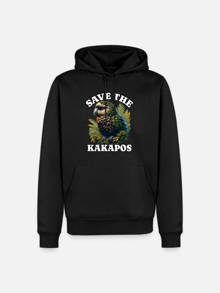 Save Night Parrot - Men’s Premium Organic Hoodie - black