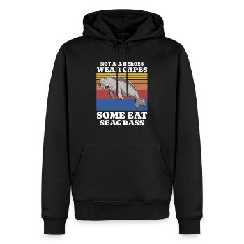 Seekuh Spruch - Männer Premium Bio Hoodie - Schwarz - Vorne - Nico (187cm)
