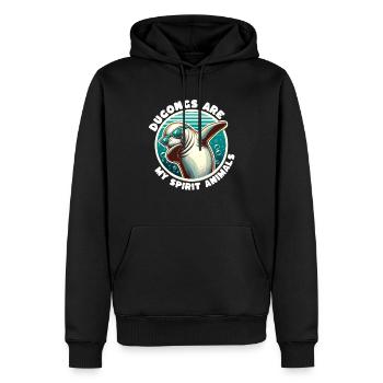 Lustige Seekuh Sprüche - Männer Premium Bio Hoodie - Schwarz - Vorne - Nico (187cm)