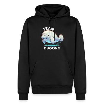 Dugong Team Seekuh - Männer Premium Bio Hoodie - Schwarz - Vorne - Nico (187cm)