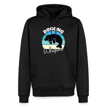 Murmure des lamantins - Sweat à capuche Premium bio Homme - noir - Devant - Nico (187cm)