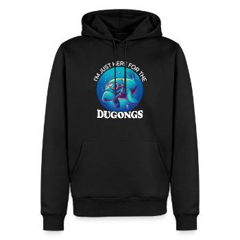 Dugong Seekuh - Männer Premium Bio Hoodie - Schwarz - Vorne - Nico (187cm)