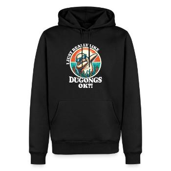 I Love Manatee Saying - Men’s Premium Organic Hoodie - black - Front - Nico (187cm)