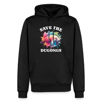 Save Seekuh - Männer Premium Bio Hoodie - Schwarz - Vorne - Nico (187cm)