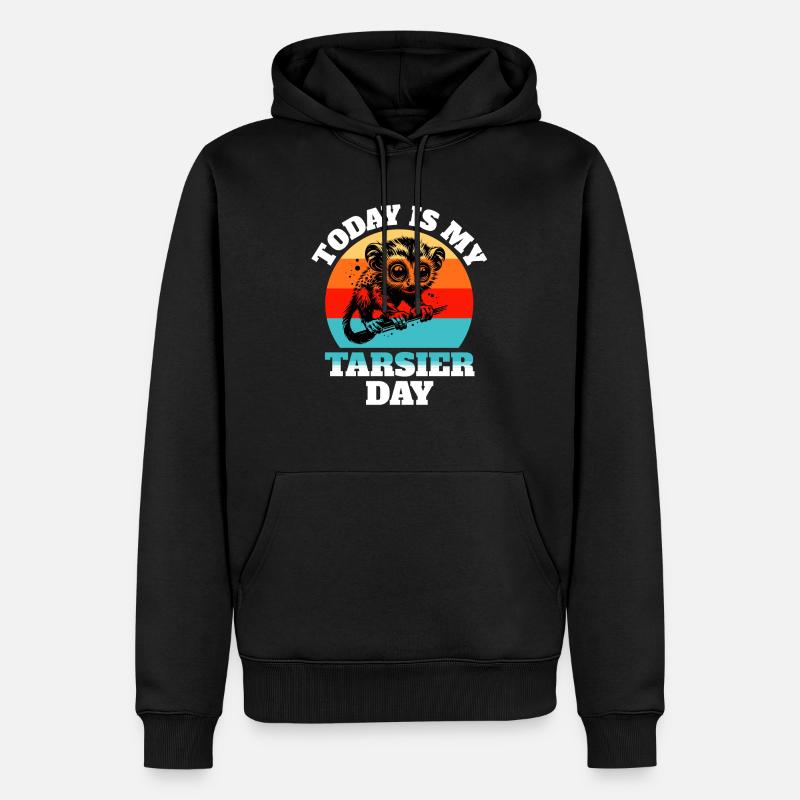 Koboldmaki Tarsier - Sweat à capuche Premium bio Homme - noir