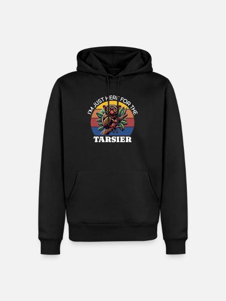 Tarsier Koboldmaki - Männer Premium Bio Hoodie - Schwarz