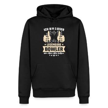 Dictons de melon - Sweat à capuche Premium bio Homme - noir - Devant - Nico (187cm)