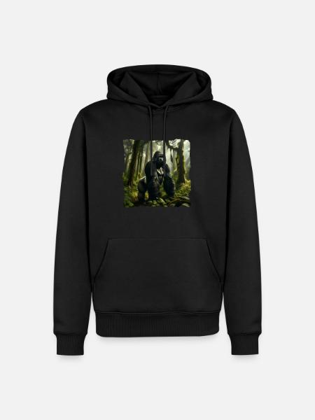 Mountain gorilla - Men’s Premium Organic Hoodie - black