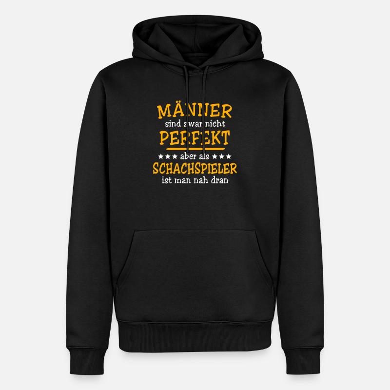 joueur d’échecs échecs - Sweat à capuche Premium bio Homme - noir