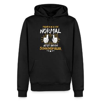 Schachspieler Spruch - Männer Premium Bio Hoodie - Schwarz - Vorne - Nico (187cm)
