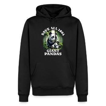 Panda Save Pandabär - Männer Premium Bio Hoodie - Schwarz - Vorne - Nico (187cm)