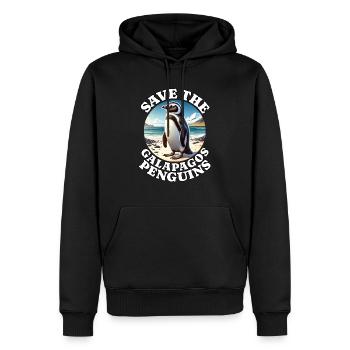 Galapagos Pinguin - Männer Premium Bio Hoodie - Schwarz - Vorne - Nico (187cm)