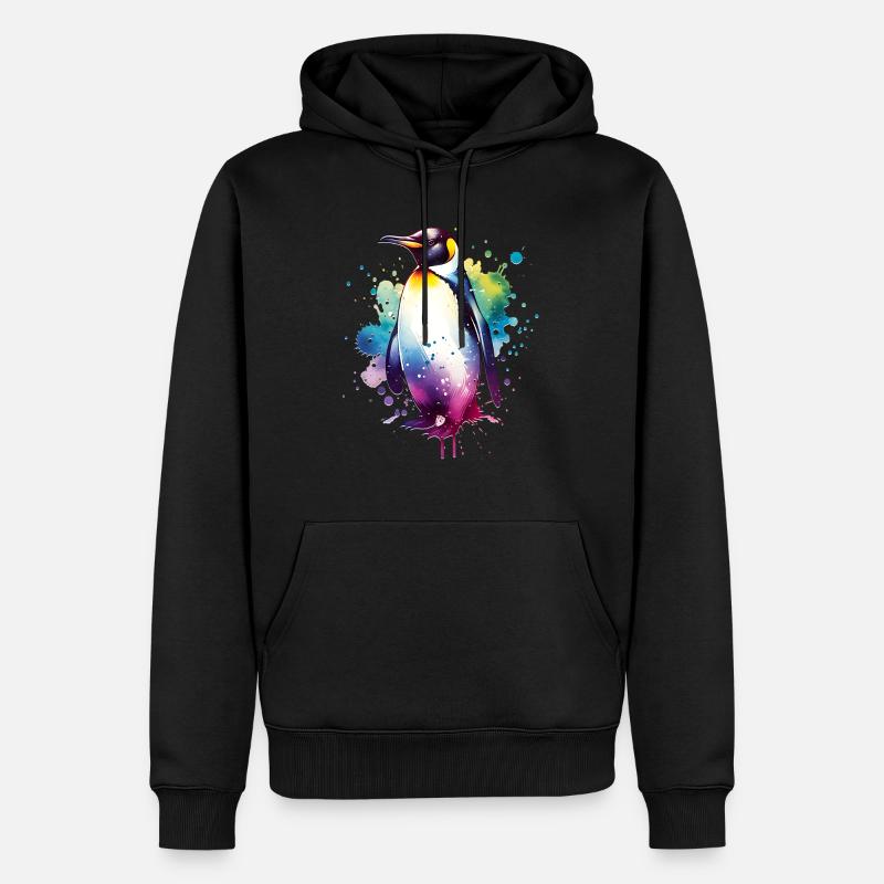 Galapagos Pinguin - Männer Premium Bio Hoodie - Schwarz