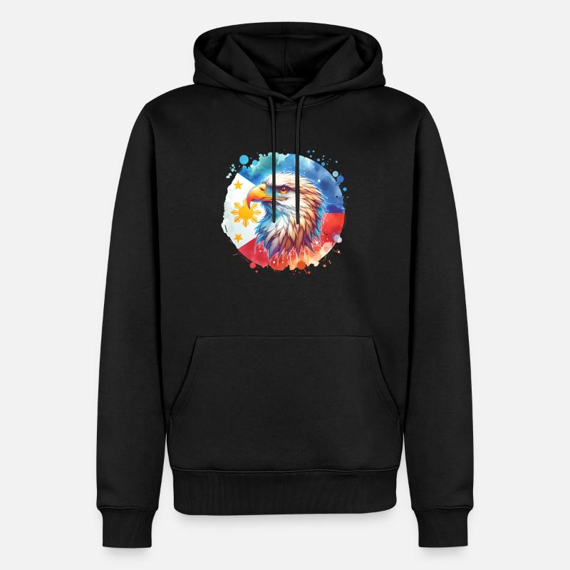 Monkey Eagle - Men’s Premium Organic Hoodie - black