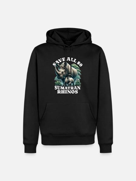 Save Rhino Nashorn - Men’s Premium Organic Hoodie - black