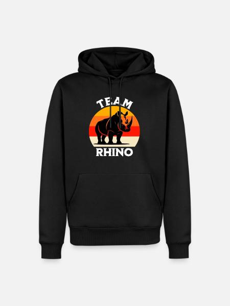 Rhino Nashorn Sprüche - Männer Premium Bio Hoodie - Schwarz