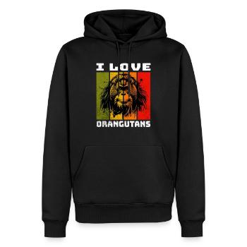 Borneo Orangutan Orang Utan - Männer Premium Bio Hoodie - Schwarz - Vorne - Nico (187cm)