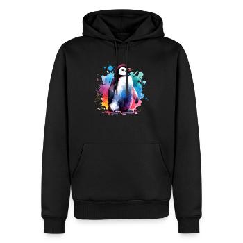 Pingouin - Sweat à capuche Premium bio Homme - noir - Devant - Nico (187cm)