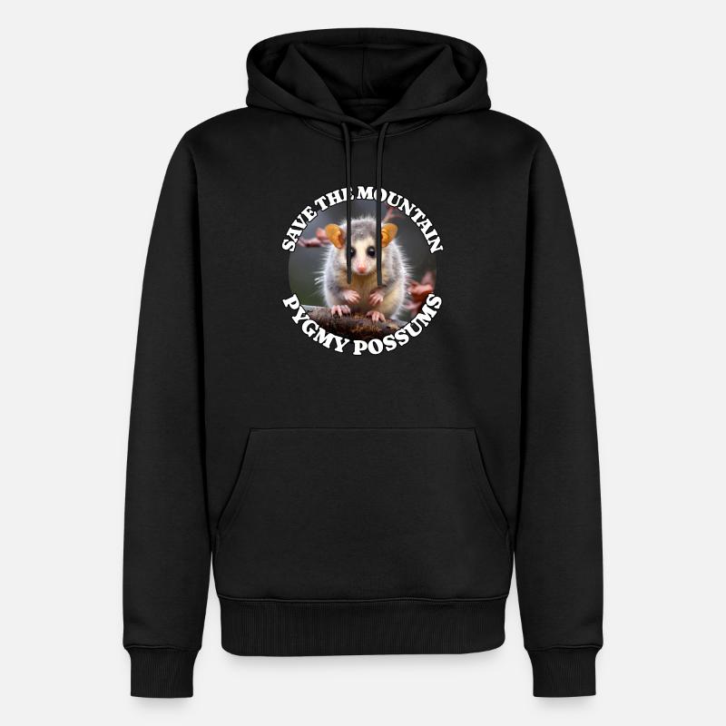 Bergbilchbeutler - Männer Premium Bio Hoodie - Schwarz