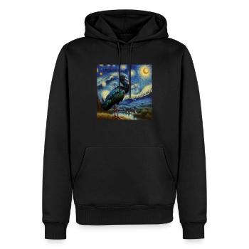 Waldrapp Starry Night - Männer Premium Bio Hoodie - Schwarz - Vorne - Nico (187cm)
