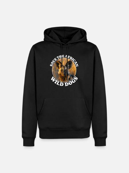 painted hunting dog - Men’s Premium Organic Hoodie - black