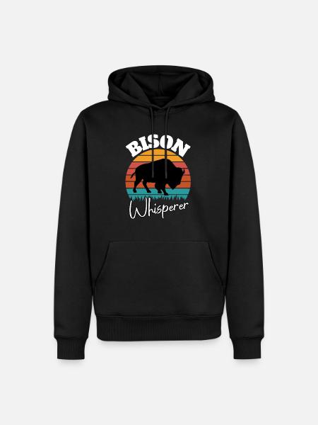Buffalo Whisperer - Men’s Premium Organic Hoodie - black