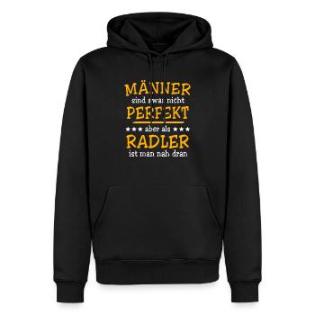 Radler Fahrrad Radeln - Männer Premium Bio Hoodie - Schwarz - Vorne - Nico (187cm)