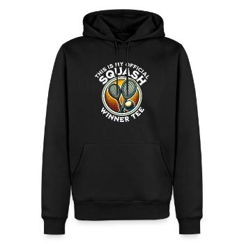Squash Spieler - Männer Premium Bio Hoodie - Schwarz - Vorne - Nico (187cm)