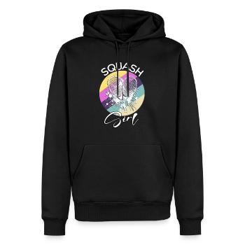 Squash Girl - Männer Premium Bio Hoodie - Schwarz - Vorne - Nico (187cm)