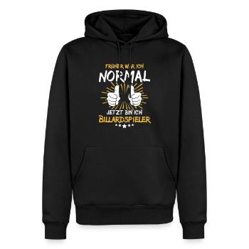 Dicton du joueur de billard biBilliard - Sweat à capuche Premium bio Homme - noir - Devant - Nico (187cm)