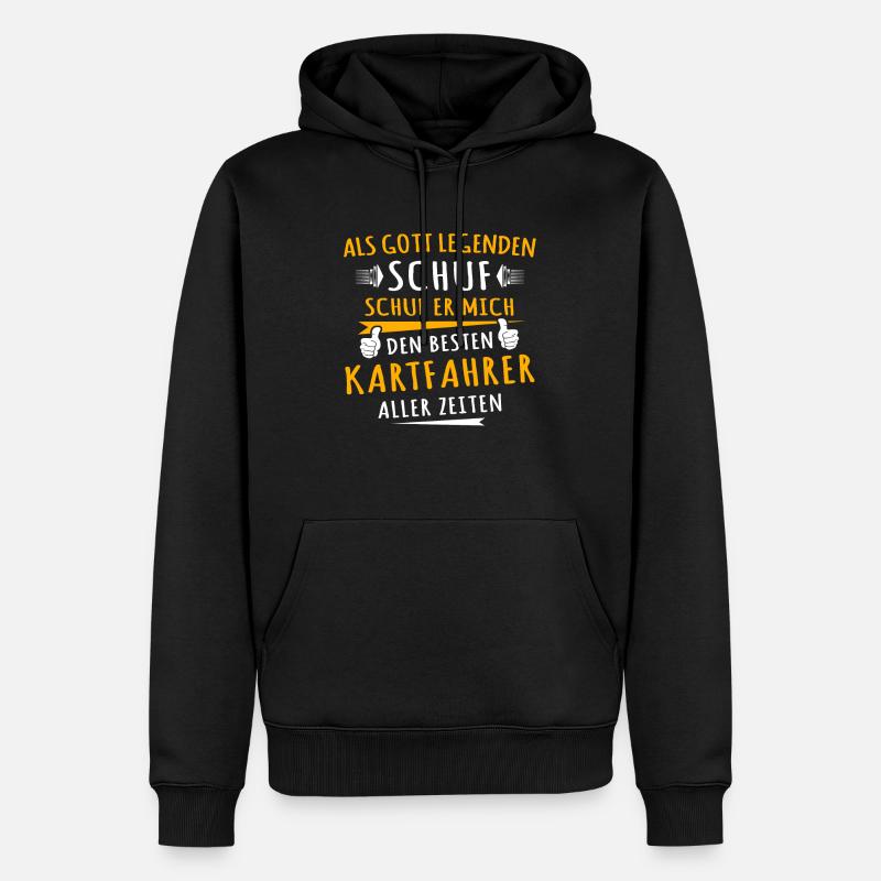 Kartfahrer - Männer Premium Bio Hoodie - Schwarz
