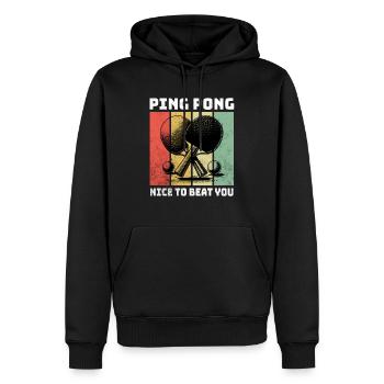 Ping Pong Tischtennis - Männer Premium Bio Hoodie - Schwarz - Vorne - Nico (187cm)