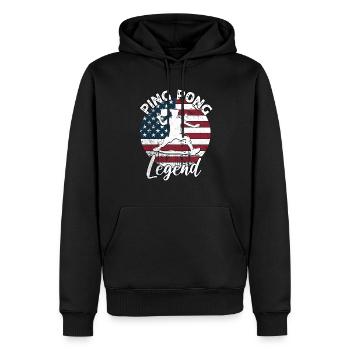 Ping Pong Tischtennis - Männer Premium Bio Hoodie - Schwarz - Vorne - Nico (187cm)