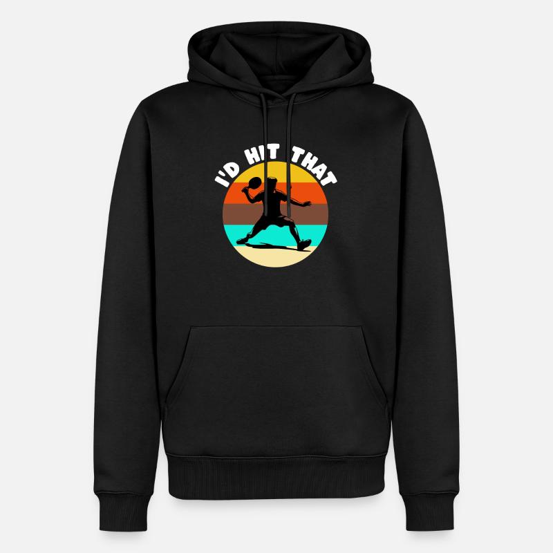 Ping-pong Tennis de table - Sweat à capuche Premium bio Homme - noir