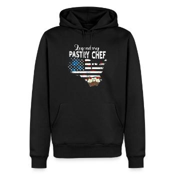 Konditor US - Männer Premium Bio Hoodie - Schwarz - Vorne - Nico (187cm)