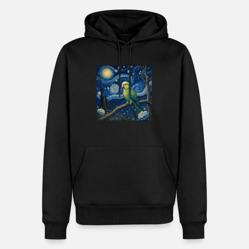 Mönchssittich Starry Night - Männer Premium Bio Hoodie - Schwarz