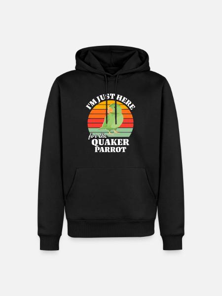 Funny monk parakeet sayings - Men’s Premium Organic Hoodie - black