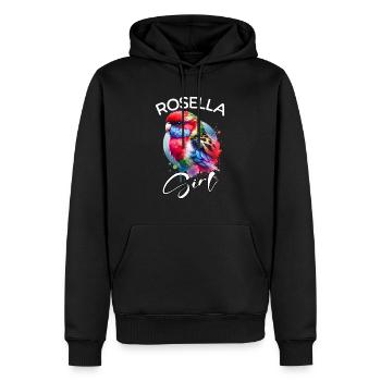 Rosella Parakeet Mädchen Rosellasittich - Männer Premium Bio Hoodie - Schwarz - Vorne - Nico (187cm)