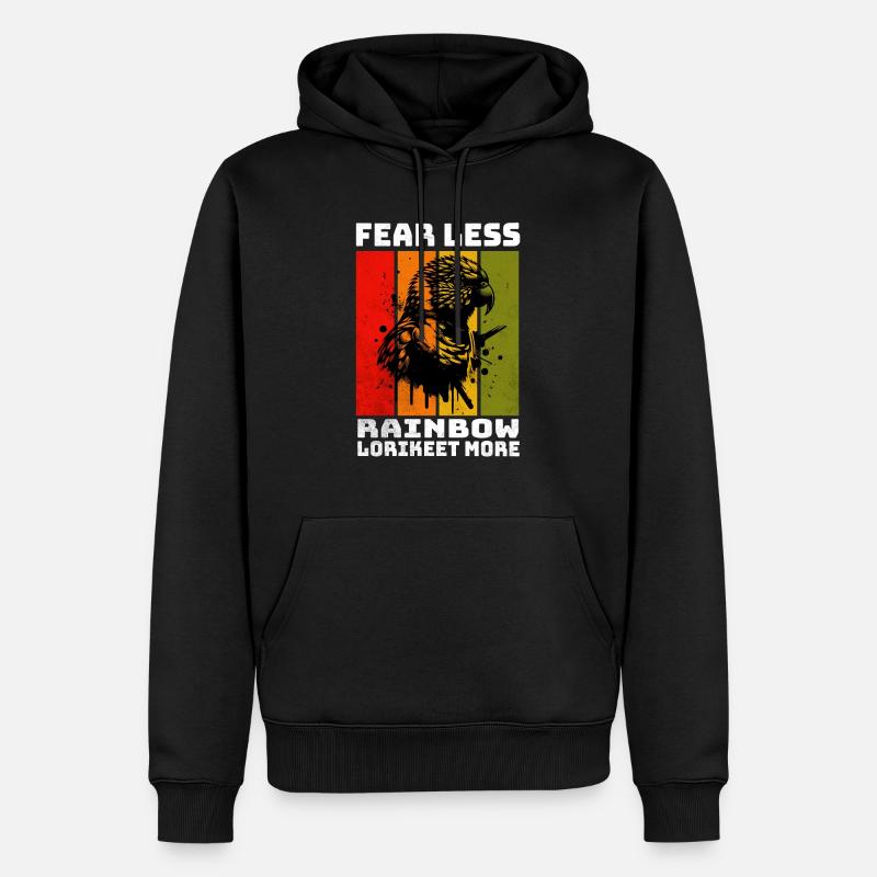 Rainbow Lorikeet Regenbogenlori - Männer Premium Bio Hoodie - Schwarz