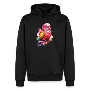 Bourkesittich Motiv - Männer Premium Bio Hoodie - Schwarz - Vorne - Nico (187cm)