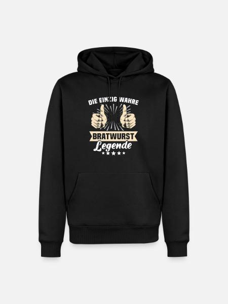 Bratwurst sayings - Men’s Premium Organic Hoodie - black