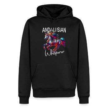 Andalusier Flüsterer Pferd - Männer Premium Bio Hoodie - Schwarz - Vorne - Nico (187cm)