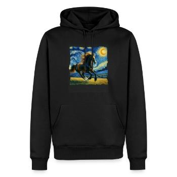 Andalusier Starry Night - Männer Premium Bio Hoodie - Schwarz - Vorne - Nico (187cm)