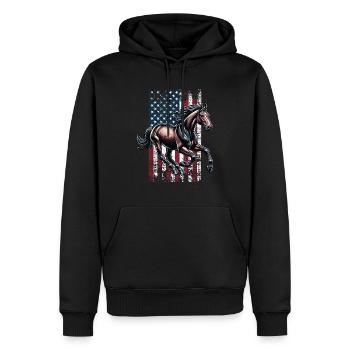 Andalusian US Andalusier - Männer Premium Bio Hoodie - Schwarz - Vorne - Nico (187cm)